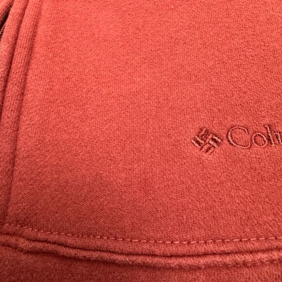 Columbia 1/4 Zip Pullover Sweatshirt Mens Large Rust Brown Cotton Outdoor Hike - Picture 7 of 15